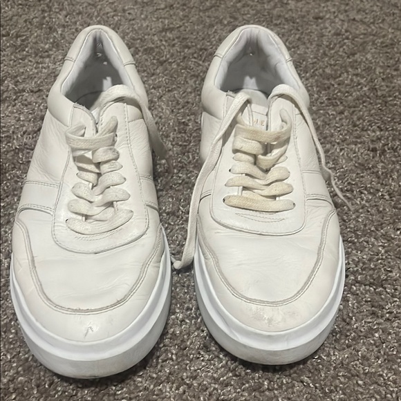 Men's White Leather Sneakers - Picture 1 of 1
